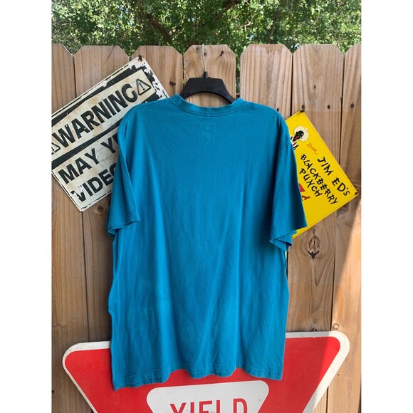 Vintage Y2K Southpole blue and white skull tee XL Live to Ride - Picture 4 of 7